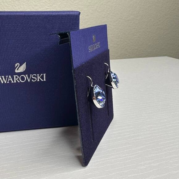 Swarovski Bella Blue earrings Rhodium plated - Picture 5 of 7